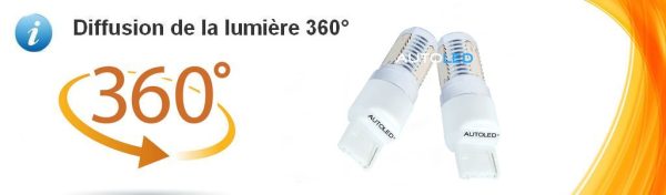 Ampoule LED WY21W Orange / 4 LEDS / LED T20 W21W AUTOLED® – Image 8