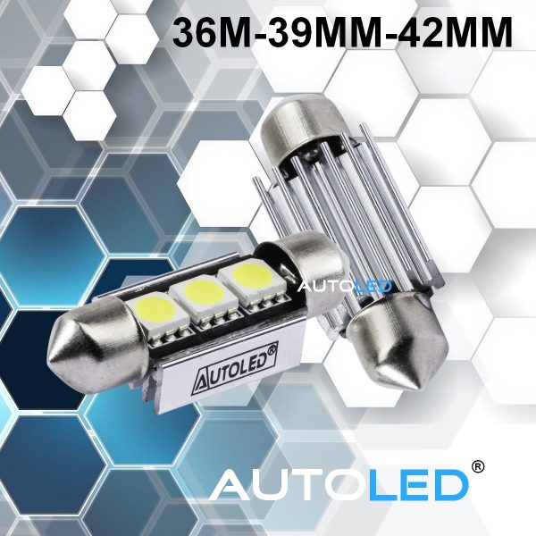 ampoule navette led 36mm autoled.0007-2|découvrez et achetez ampoule t10 w5w led