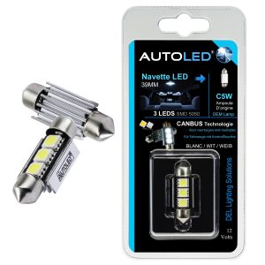 ampoule navette led 36mm autoled.0007-2|ampoule led c5w anti erreru 36mm canbus pour plaque immatriculation|Éclairage led interieur voiture avec ampoule led c5w canbus 39mmref 0007 0008 0009|Comparaison eclairage led interieur plafonnier et halogene autoled ref 0030 0058|ampoule led t10 w5w -5