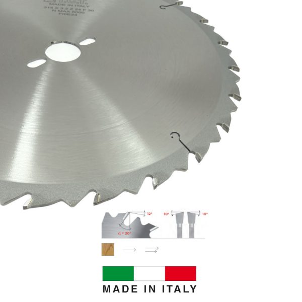 Lame de Scie Circulaire HM D. 315 x Al. 30 x ép. 3,2/2,2 mm x Z24 Alt + AR pour Bois - LYNX - FIRST ITALIA – Image 2