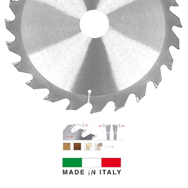 Lame de Scie Circulaire HM D. 180 x Al. 30 x ép. 2,5/1,6 mm x Z24 Alt pour Bois - ELETH I - FIRST ITALIA – Image 2