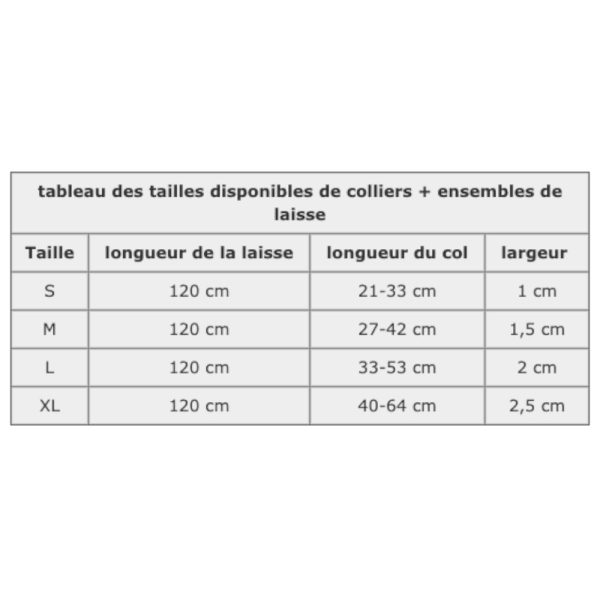 Laisse et collier Soft Style 2 cm taille L (33 à 53 cm) x L. 120 cm en nylon Beige/Noir pour chien - JB43 - Happet – Image 2