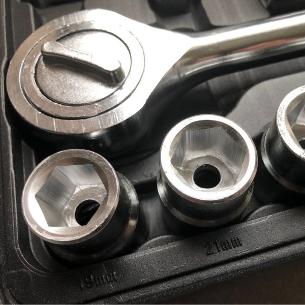 Coffret 20 pcs avec douilles 6 pans 3/4" de 19 à 50 mm avec cliquet réversible "spécial poids lourd" - 340211 - Beast – Image 3
