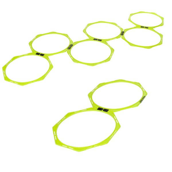 8 cerceaux octogonaux 50 cm 250 Gr pour entraînement d'agilité et de vitesse - D-Work – Image 2