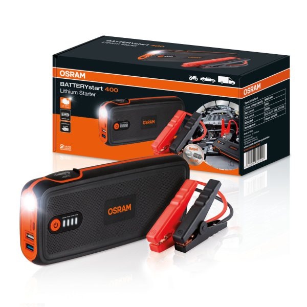 BATTERYstart 400 - Booster de démarrage lithium compact et puissant - BOITE : 1 - OSRAM - OBSL400 – Image 4