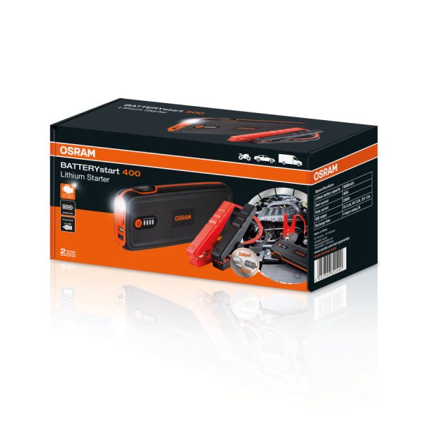 BATTERYstart 400 - Booster de démarrage lithium compact et puissant - BOITE : 1 - OSRAM - OBSL400 – Image 5