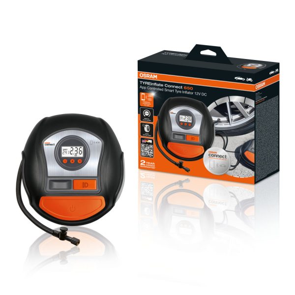 Gonfleur de pneus compatible avec OSRAMconnect App - TYREinflate Connect 650 - COMPRESSEURS A AIR OTI -  OSRAM - OTIC650 – Image 4