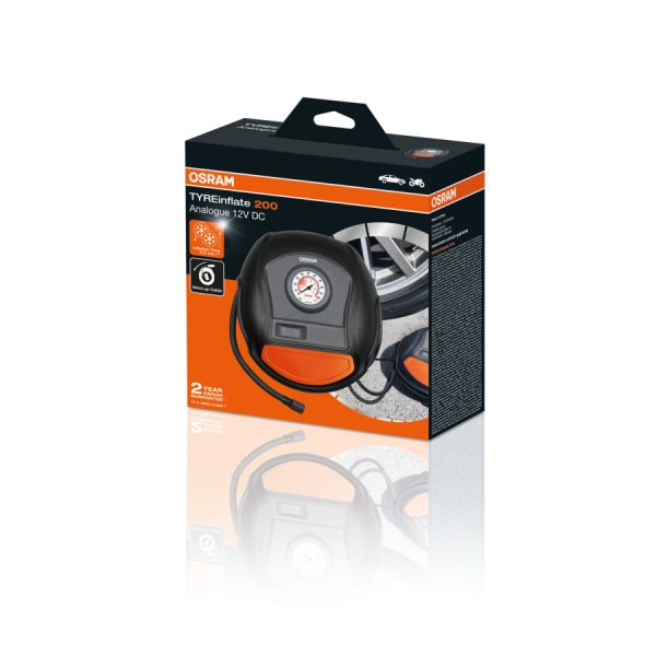 TYREinflate 200 - COMPRESSEURS A AIR OTI - Compresseur pour pneus rapide avec câble enroulable - BOITE : 1 - OSRAM - OTI200 – Image 4