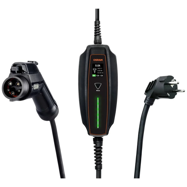 Cable de charge véhicule électrique sur alimentation standard 230V TYPE1 - BOITE : 1 - OSRAM - OPC10A05