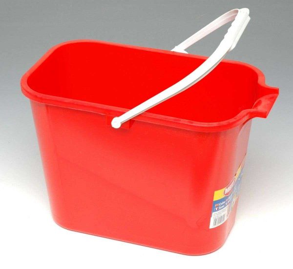 Seau rectangulaire rouge mery 12 litres - THOMAS - Les seaux
