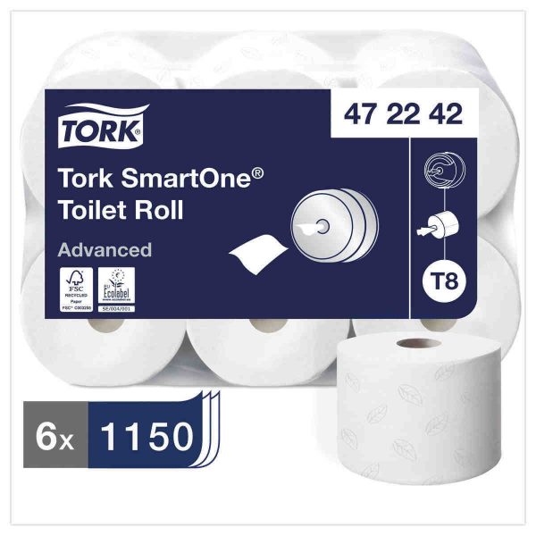 Lot de 6 rouleaux de papier toilette smartone tork - TORK - Papier toilette et distributeur