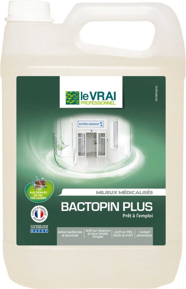 Detergent desinfectant bactopin plus le vrai pae bidon de 5 litres - LE VRAI PROFESSIONNEL - Nettoyant multi-surfaces