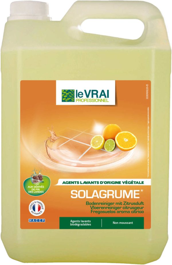 Le vrai solagrume nettoyant degraissant 5l - LE VRAI PROFESSIONNEL - Entretien des sols