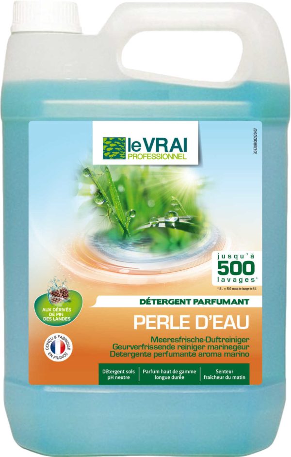Le vrai perle d'eau 5l nettoie et parfume durablement - LE VRAI PROFESSIONNEL - Détergents sol