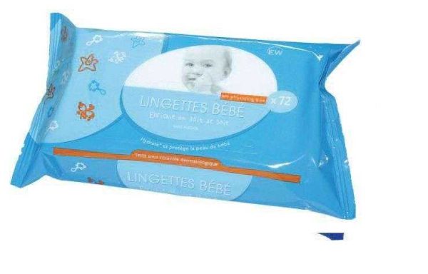 Lingette nettoyante pour bebe le sachet de 72 - LAMATEX - Lingette