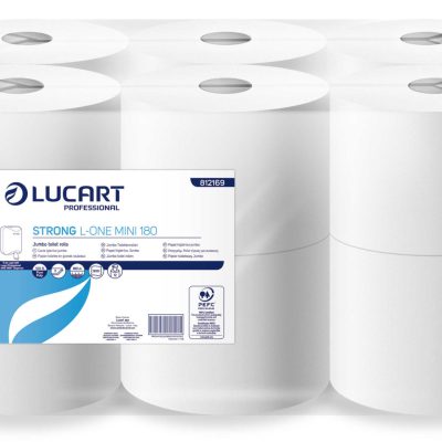 Papier hygiénique mini l-one 2 plis blanc lot de 12 - LUCART - Papier toilette et distributeur