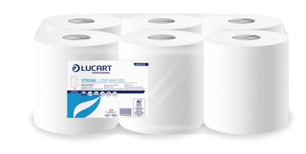 Bobine maxi l-one 2 plis blanc lot de 6 - LUCART - Essuie mains et distributeur