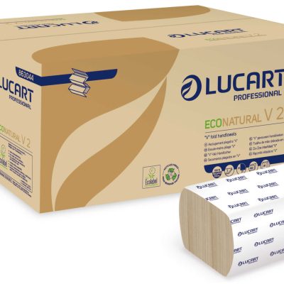 Essuies-mains pliés 2 plis econatural - LUCART - Essuie mains et distributeur