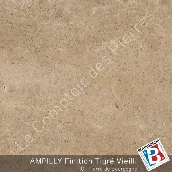 Table Basse en pierre - Etretat - 65 x 65 x 40 - Ampilly Tigré Vieilli - COMPTOIR DES PIERRES – Image 8