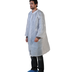 Blouse visiteur pe blanche / lot de 100 - PROMOSAC - Gants