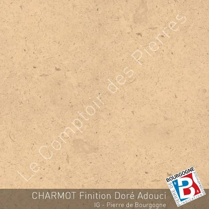 Vasque en pierre Piana - 100 x 50 x 10 - Charmot Doré Adouci - COMPTOIR DES PIERRES – Image 2