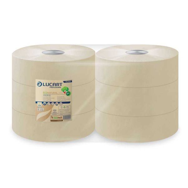 Papier toilette econatural maxi jumbo 350m - LUCART - Papier toilette et distributeur