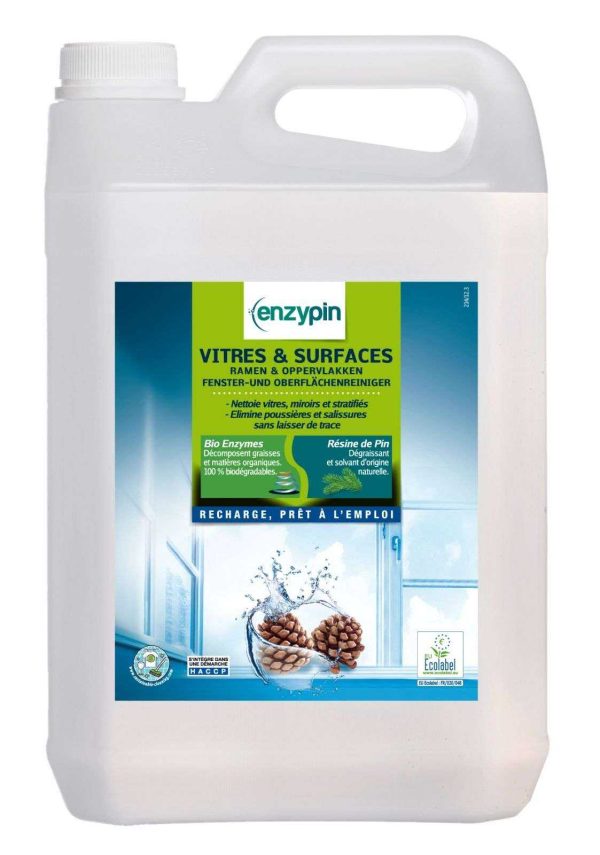 Enzypin vitres et surfaces / bidon de 5l - LE VRAI PROFESSIONNEL - Nettoyage vitres