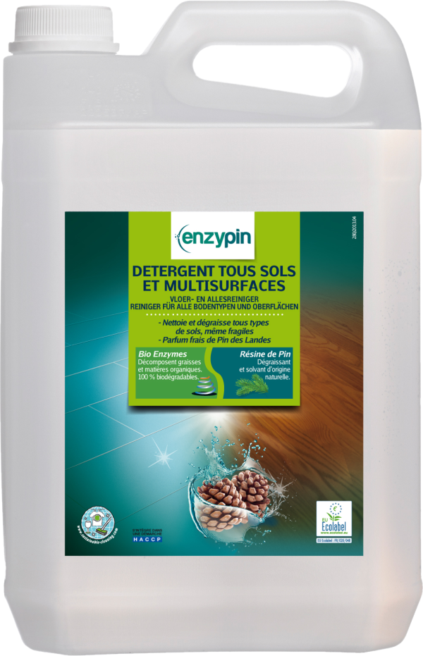 Enzypin - detergent tous sol - 5 litres - LE VRAI PROFESSIONNEL - Détergents sol