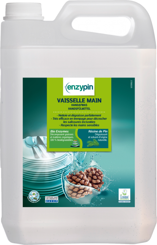 Enzypin vaisselle mains le bidon de 5 litres - LE VRAI PROFESSIONNEL - Vaisselle main