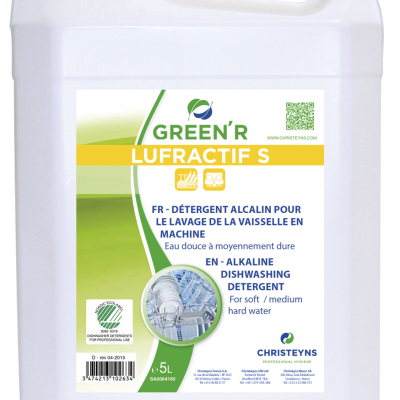 Green r lufractif s pour eau douce a moyennement dure 5l - CHRISTEYNS - PRODUITS VAISSELLE