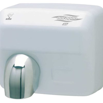 Sèche-mains ouragan blanc automatique à air chaud - JVD - Sèche-mains électrique et seche main air pulsé