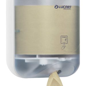 Distributeur mini l-one - système double - essuies mains et/ ou papier toilette - LUCART - Papier toilette et distributeur
