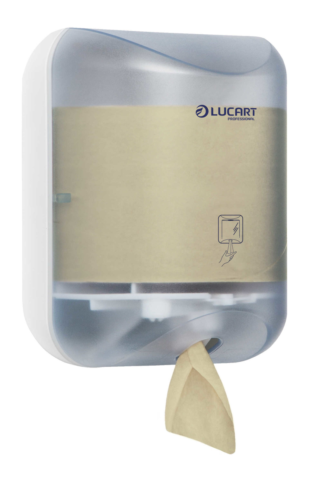 Distributeur mini l-one - système double - essuies mains et/ ou papier toilette - LUCART - Papier toilette et distributeur