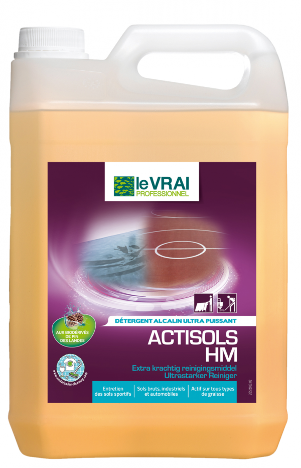 Le vrai - actisols hm degraissant alcalin ultra puissant - 5 litres - LE VRAI PROFESSIONNEL - Détergents sol