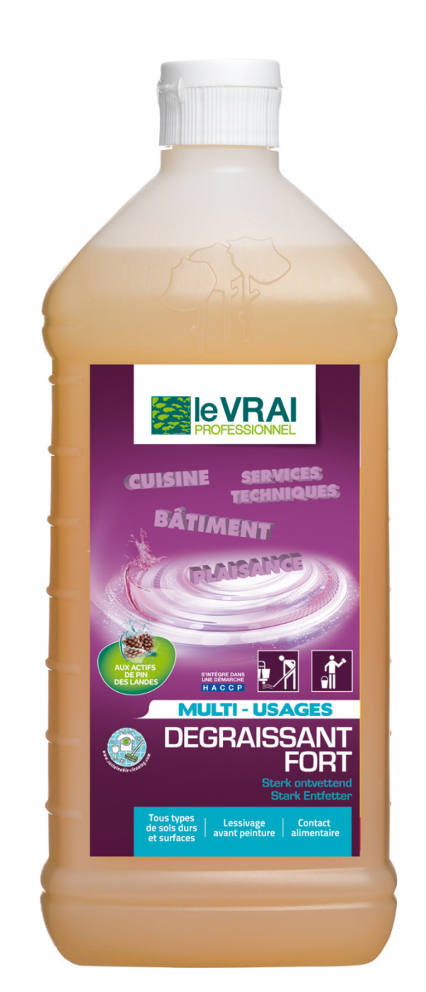 Degraissant surpuissant sols et surfaces / 1 litre - LE VRAI PROFESSIONNEL - Détergents sol