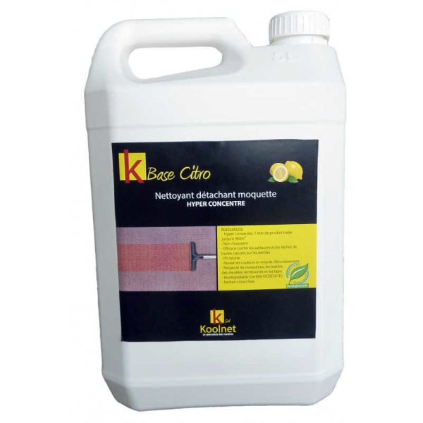 Nettoyant detachant moquette citron 5l - KOOLNET - Entretien des sols