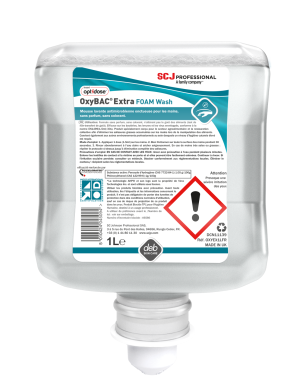 Oxybac fresh foam wash / carton 6*1l - SC JOHNSON - SAVONS ET GELS POUR LES MAINS