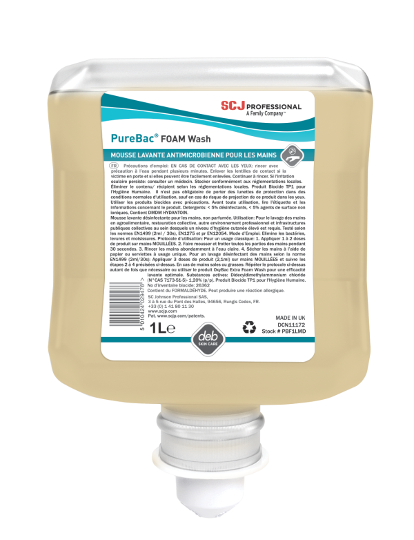 Pure bac foam wash / carton 6*1l - SC JOHNSON - SAVONS ET GELS POUR LES MAINS
