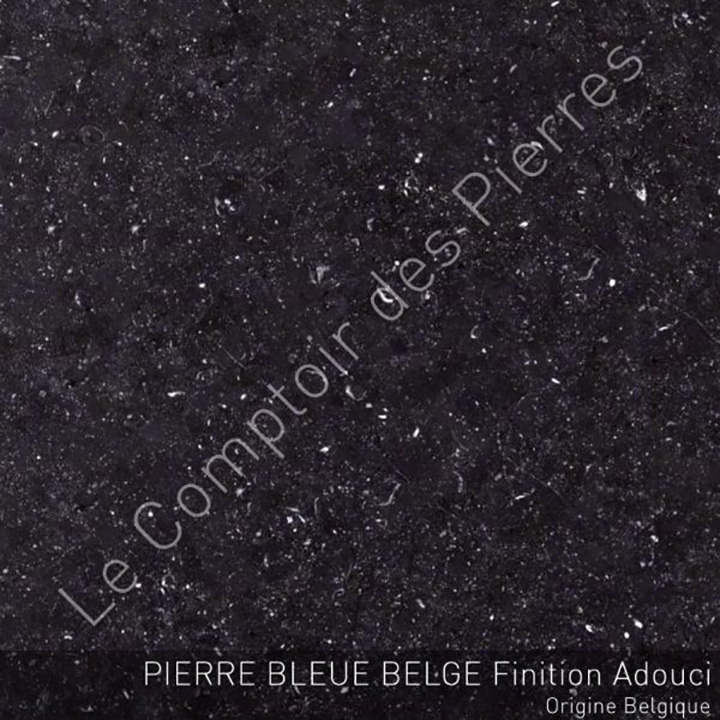 Table Basse Ouessant - 1/4 de rond - 70 x 70 x 53 - Pierre Bleue Belge Adouci - COMPTOIR DES PIERRES – Image 2