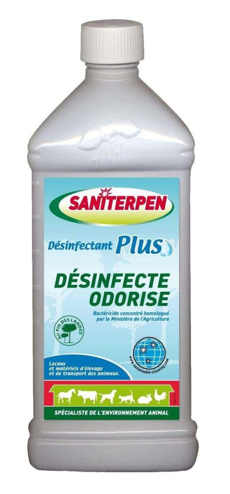 Saniterpen desinfectant plus - flacon de 1 litre - LE VRAI PROFESSIONNEL - La désinfection