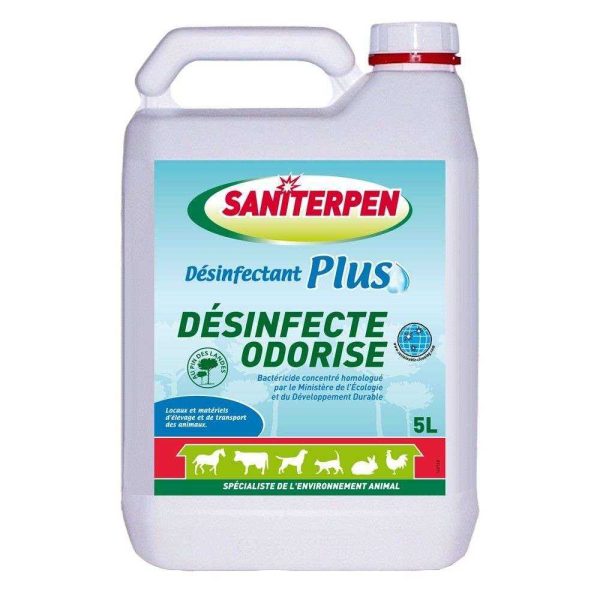 Saniterpen desinfectant plus - bidon de 5 litres - LE VRAI PROFESSIONNEL - La désinfection
