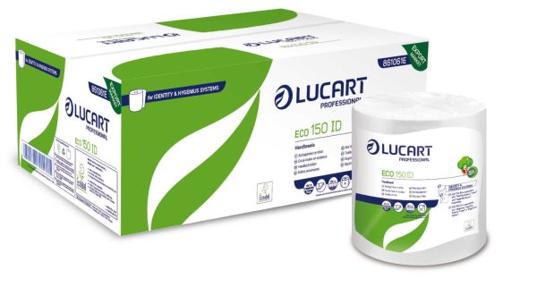Essuies-mains autocut 2 plis eco blanc 155m - identity - LUCART - Essuie mains et distributeur