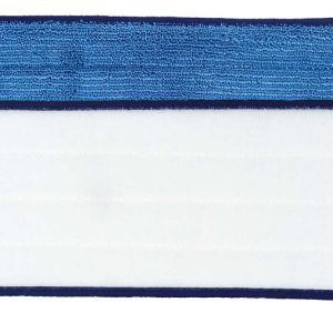 Frange microfibre bleue 60 cm fixation velcro vendu par 10 - TAMPEL - Le lavage