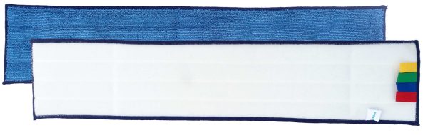 Frange microfibre bleue 60 cm fixation velcro - TAMPEL - Le lavage