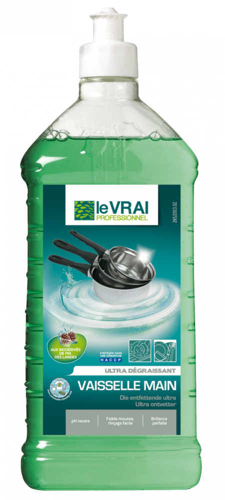 Le vrai - vaisselle main ultra degraissant - 1 litre - LE VRAI PROFESSIONNEL - Vaisselle main