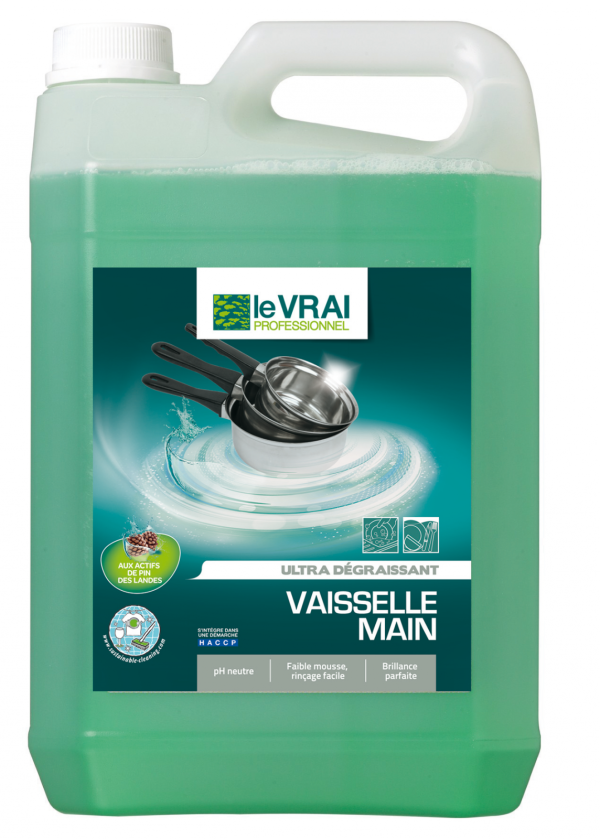 Le vrai liquide vaisselle main ultra degraissant 5l - LE VRAI PROFESSIONNEL - Vaisselle main