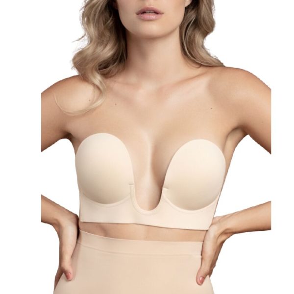 BYE-BRA - SOUTIEN-GORGE SANS POIGNÉES BEIGE BONNET D -