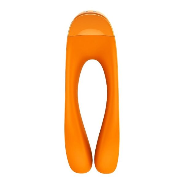 SATISFYER - VIBRATEUR  DOIGTS CANDY CANE ORANGE - – Image 3