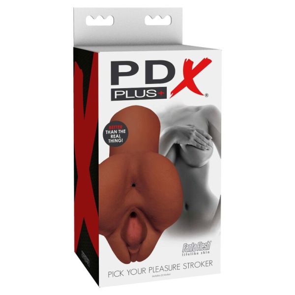 PDX PLUS - MASTURBATEUR DOUBLE MARRON CHOISISSEZ VOTRE PLAISIR - – Image 4