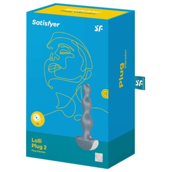 SATISFYER - VIBRATEUR LOLLI PLUG 2 PLUG  GRIS - – Image 3
